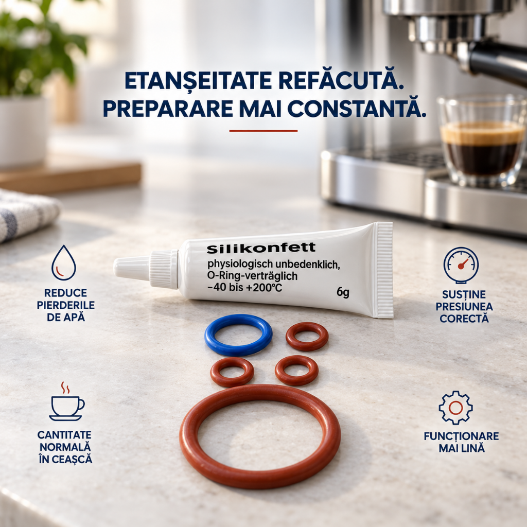 Kit Garnituri O-ring + Vaselina Siliconica pentru Espressoare Philips, Saeco si Gaggia