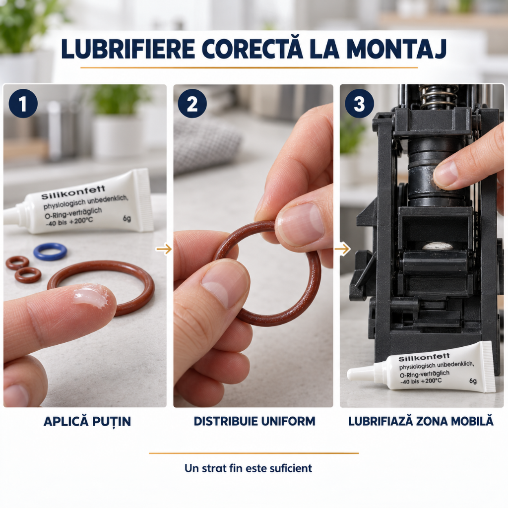 Kit Garnituri O-ring + Vaselina Siliconica pentru Espressoare Philips, Saeco si Gaggia