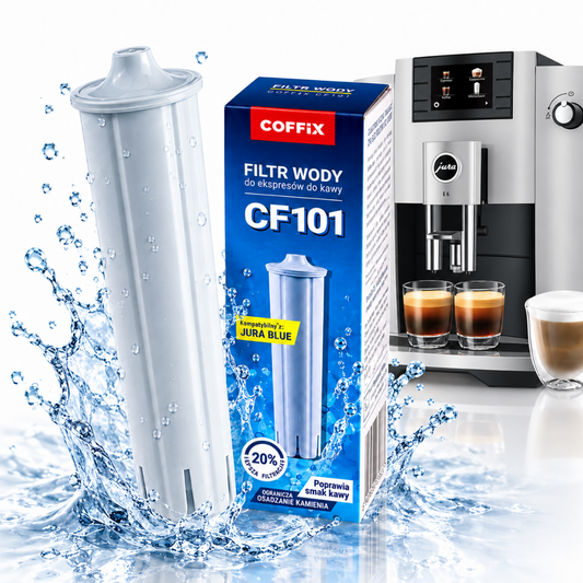 Filtru apa Coffix CF101 pentru espressoare Jura, compatibil Claris Blue - capacitate 60 L sau aproximativ 500 cafele, protectie anticalcar, utilizare pana la 2 luni