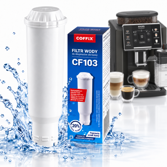 Filtru apa espressor COFFiX® CF103, 60 L, pana la 500 cafele, compatibil Melitta, Nivona, Krups, Siemens, Bosch - inlocuitor F088, NIRF700/701, ProAqua, TZ60003, TCZ6003,