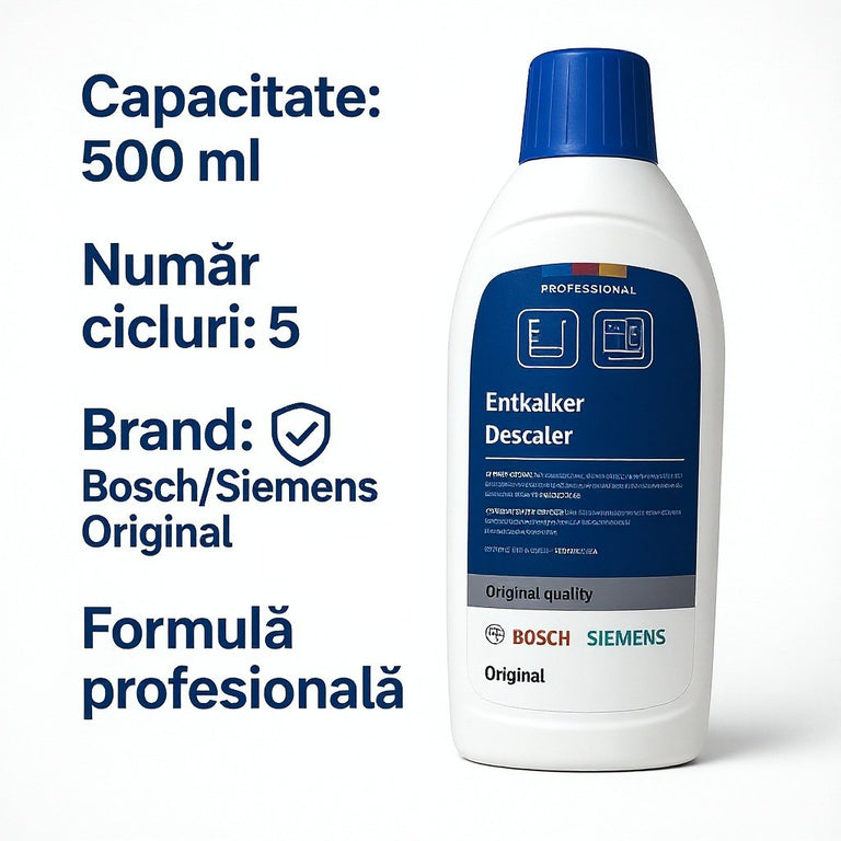 Bosch Siemens Solutie Decalcifiere 500ml - 5 Cicluri
