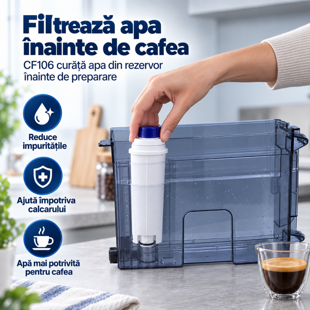 Set 2 Filtre de Apă  DeLonghi CF106 Compatibile – 50 L x2