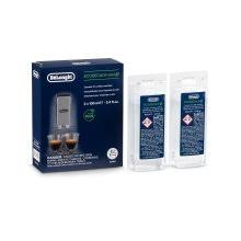Set Întreținere DeLonghi Premium – Filtru CF106 + Decalcifiere Original + Praf Curățare Uleiuri | 3-în-1