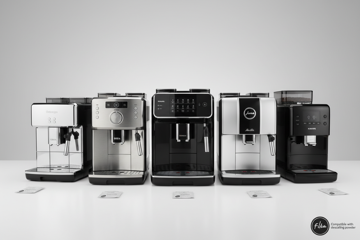 Espressoare automate compatibile cu pudra anti-calcar Melitta